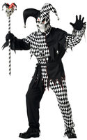 evil jester scary costume