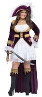 caribbean queen plus size pirate costume