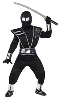 silver mirror ninja kids costume