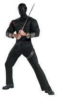 GI Joe Snake Eyes Muscle Chest Quality Adult Costume