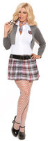 plus size queen of detention schoolgirl costume