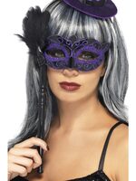 feathered masquerade mask