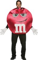 Brown M&M White Logo M&M's Chocolate Candy Size Medium  Halloween Costume NWOT
