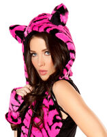 Pink Tiger Stripe Hood