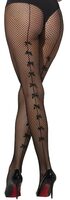 black fishnet stockings with bow