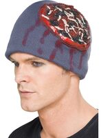 scary exposed brain beanie