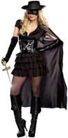 sexy double edged diva zorro costume