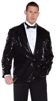 mens 70s black sequin jacket