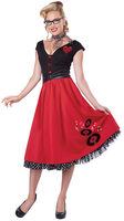 50s rock and roll sweetheart adult costume