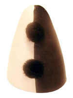 black and white clown hat