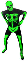 Adult glow skeleton morphsuit