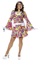 Plus Size Groovy Chic Hippie Costume
