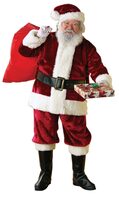 Crimson Santa Premier Plush Deluxe Adult Costume