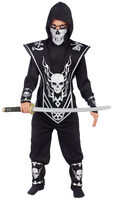 Silver Skull Ninja Kids Costume