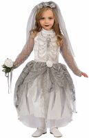 bony skeleton bride girls costume