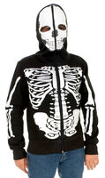 Boys Skeleton Hoodie Scary Costume
