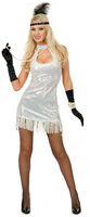 Sexy White Flapper Costume