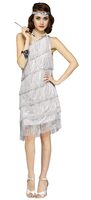sliver flapper women's costume