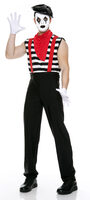 silent mime men's costume