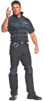 Mens Swat Team Captain Cop Costume