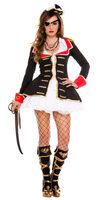 Cute captain pirate women's costume