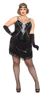 glamourous flapper plus size women's costume
