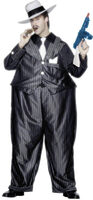 Mens Funny Fat Cat Gangster Costume