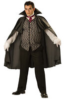 Men's Pirate Vampire Costume Shirt Victorian Medieval Black Jabot Dracula  Large - www.